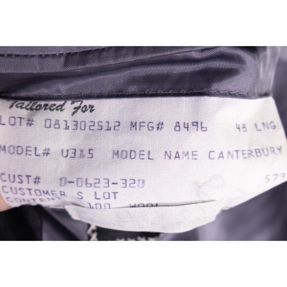 Hickey Freeman Mens 48L 2buttn  Gray Wool Blazer Sport Coat Suit Jacket Striped - Picture 12 of 14